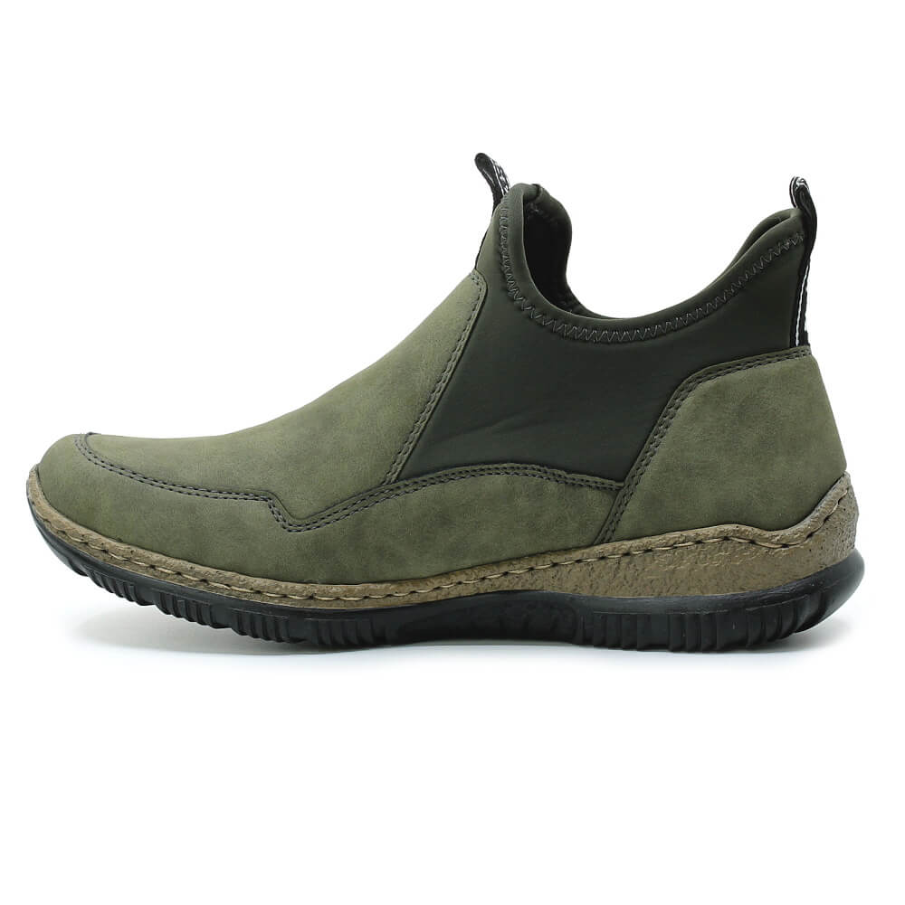 RIEKER N3275-55 green, dámská kotníková obuv