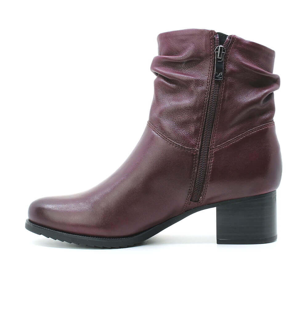 CAPRICE 9-25368-47 540 bordeaux nappa, dámská kotníková obuv