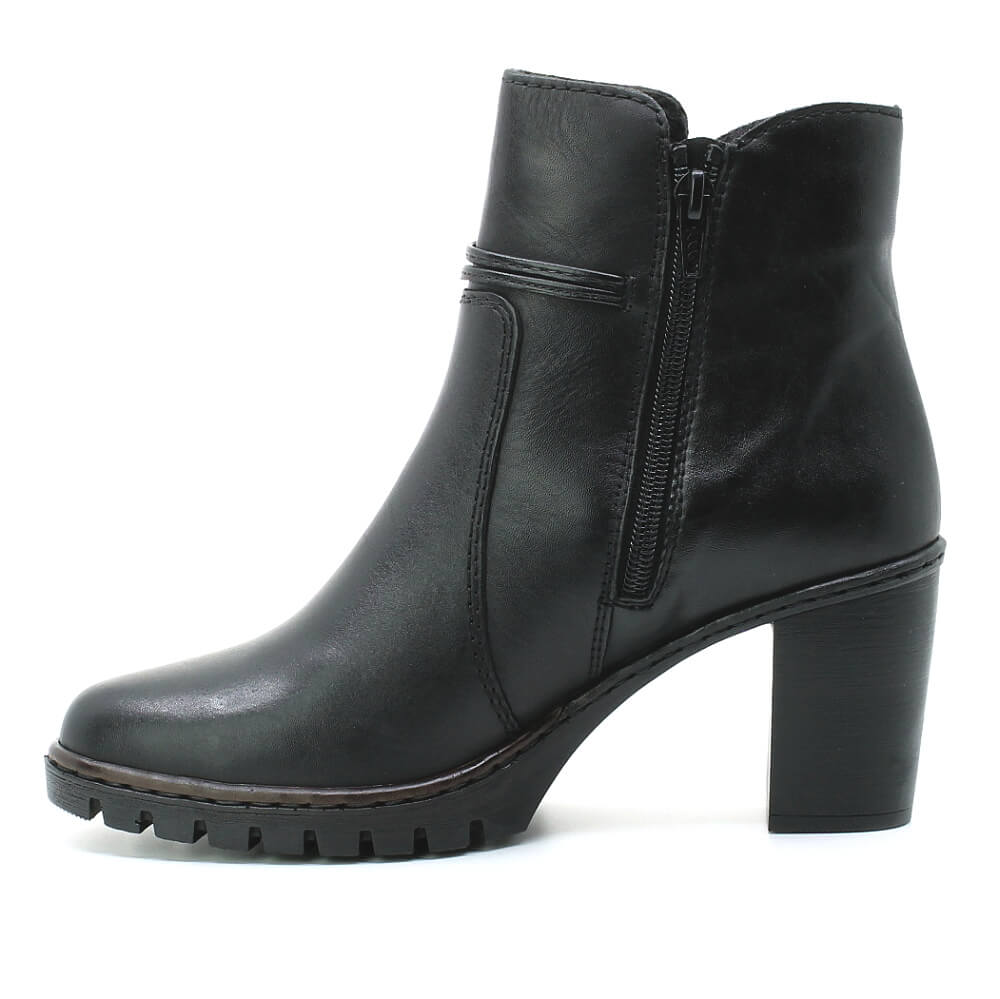 RIEKER Y2567-00 black, dámské polokozačky