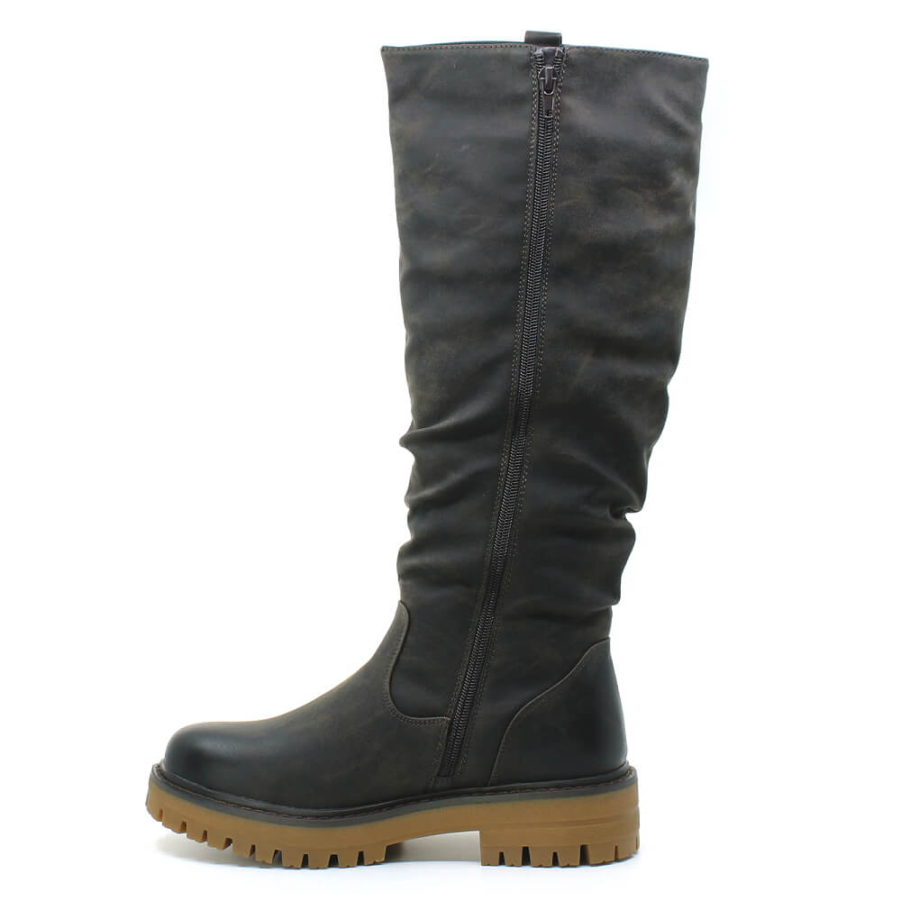 RIEKER 92990-25 brown, dámské kozačky