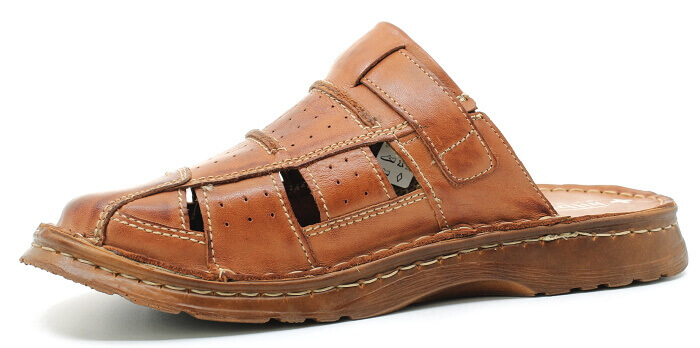 HILBY 039 brown, pánské pantofle vel.41