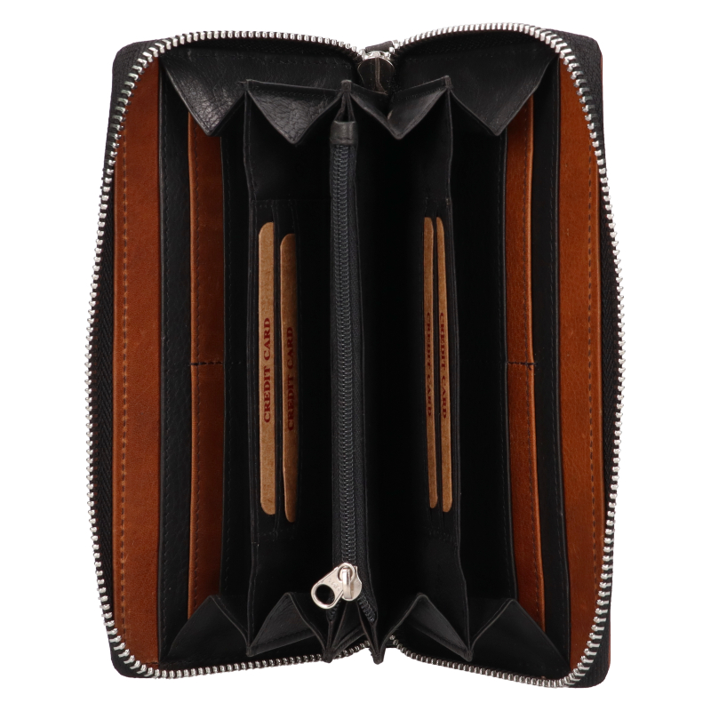 dámská peněženka LAGEN BLC/5260/122 black/cognac