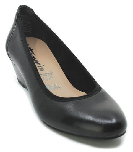 TAMARIS 1-22320 003 black leather, dámské lodičky vel.39