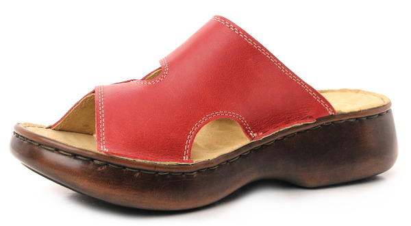 ORTO PLUS 2061-05 červená, dámské pantofle vel.41