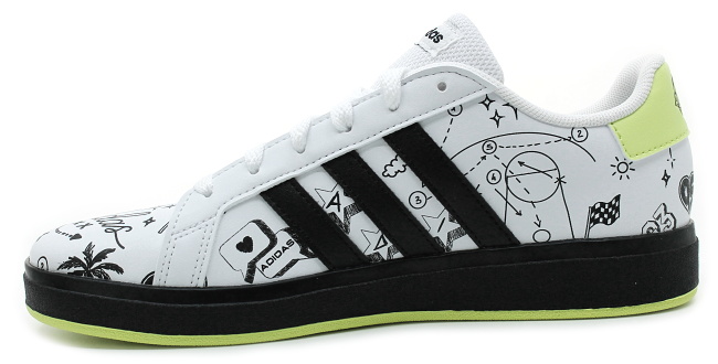 adidas GRAND COURT 2.0 K IG4853 bílé, juniorská obuv vel.5
