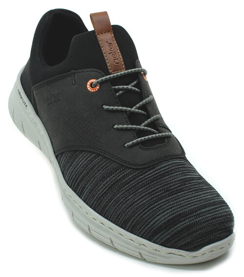 RIEKER 13150-00 black, pánské polobotky vel.45