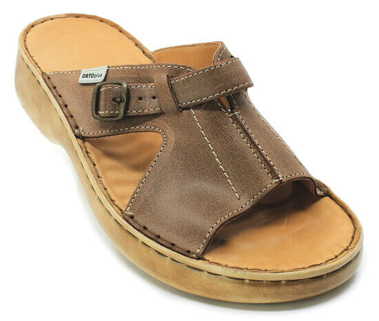 ORTO PLUS 2066-006 hnědá, dámské pantofle
