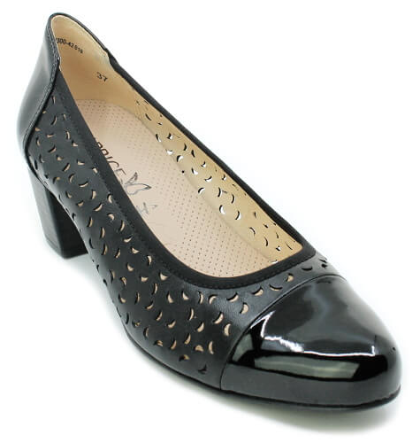 CAPRICE 22300-42 black comb, dámské lodičky vel.37