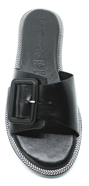 TAMARIS 1-27105-42 black leather, dámské pantofle
