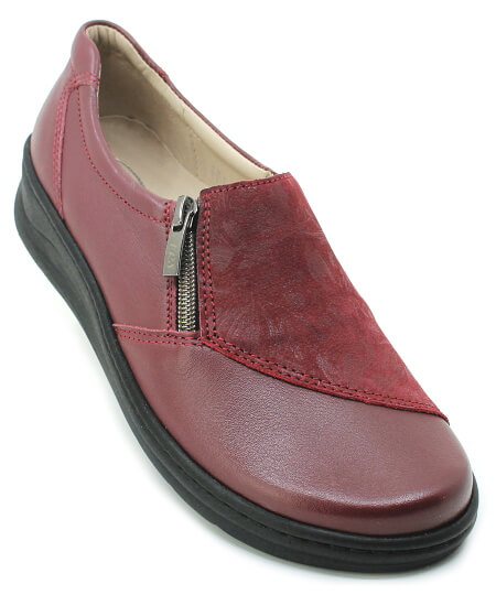 HILBY 1113 bordo, dámské polobotky