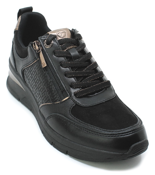 TAMARIS 1-23721-42 096 black/copper, dámské polobotky vel.37