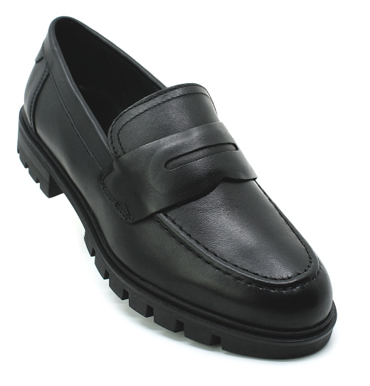 TAMARIS 1-24702-43 black leather, dámské mokasíny