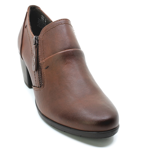 JANA 8-24469-41 cognac, dámské uzavřené lodičky 