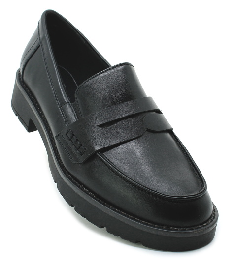 JANA 24768-43 black, dámské mokasíny