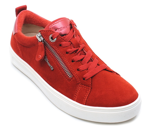 TAMARIS COMFORT 8-83707-42 red suede, dámské tenisky vel.40