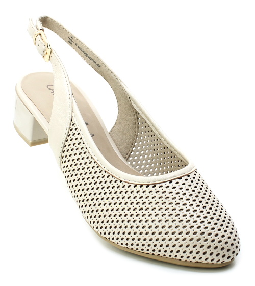 CAPRICE 9-29602-44 cream nappa, dámské letní lodičky vel.4,5