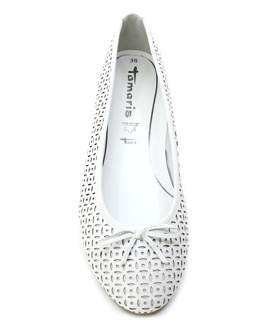 TAMARIS 22116-41 white struct., dámské baleriny