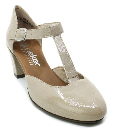 RIEKER 41087-60 beige, dámské lodičky vel.41