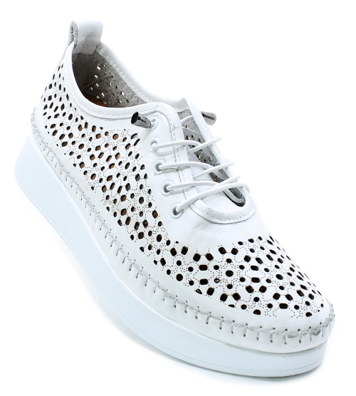 KLOP 128 02503 white, dámské polobotky 