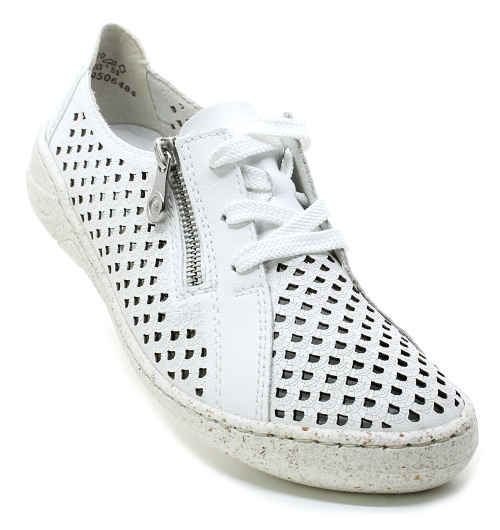 RIEKER 54516-80 white, dámské letní polobotky 