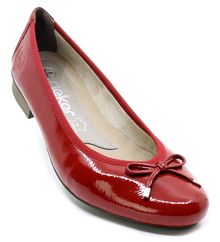 RIEKER 51950-33 red, dámské baleríny