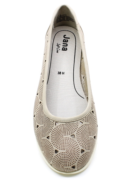 JANA 8-22178-44 taupe, dámské baleríny vel.37
