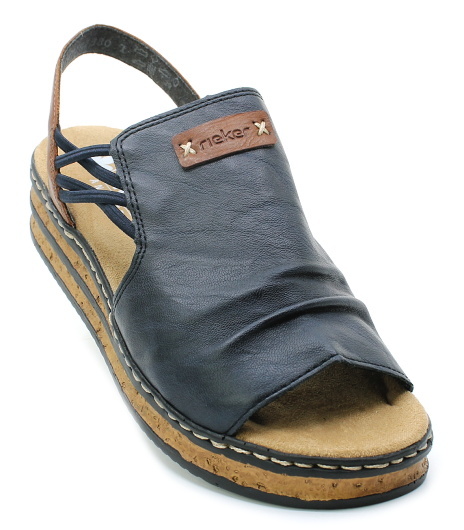 RIEKER 62962-14 blue, dámské sandály vel.36