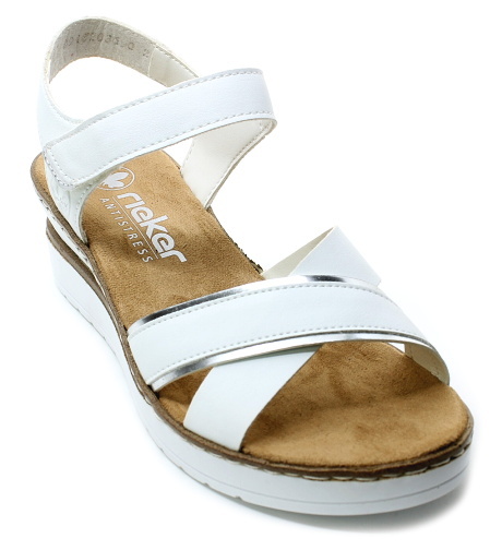 RIEKER V38G9-80 white, dámské sandály
