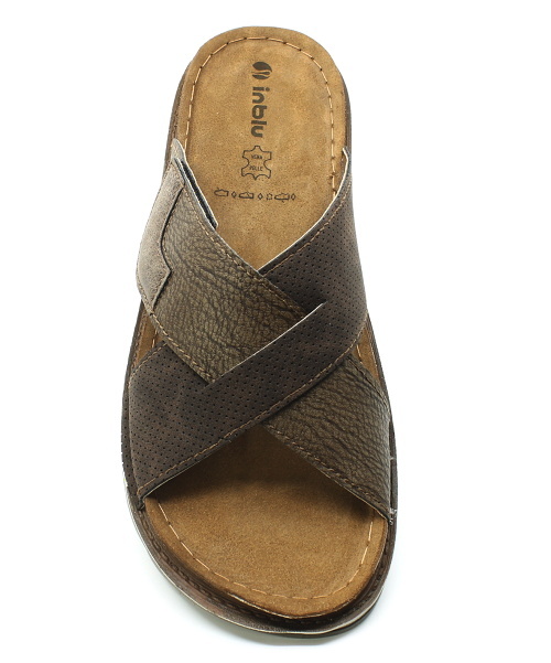INBLU BU000017 dark brown, pánské pantofle