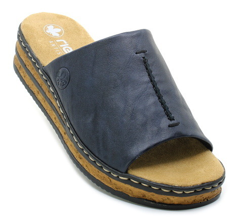 RIEKER 62905-14 blue, dámské pantofle