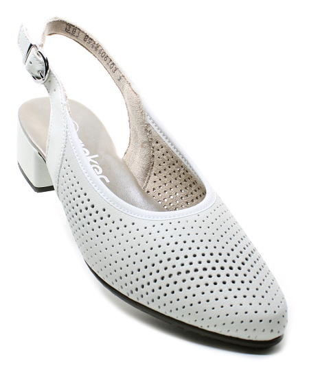 RIEKER 47066-80 white, dámské lodičky vel.39