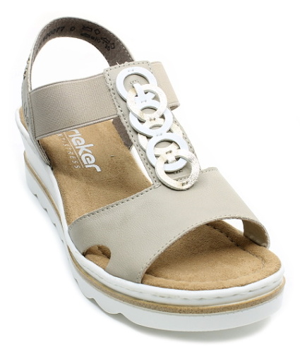 RIEKER 67498-62 beige, dámské sandály vel.41
