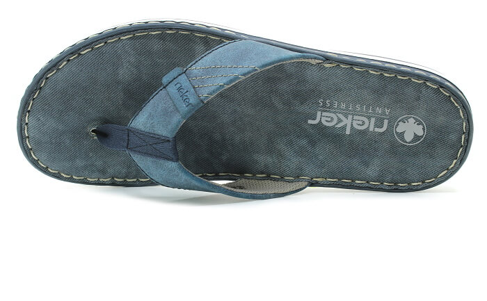 RIEKER 21043-14 blue, pánské žabky