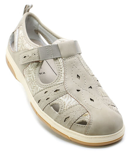 JANA 8-23669-44 449 beige/flower, dámské polobotky vel.39