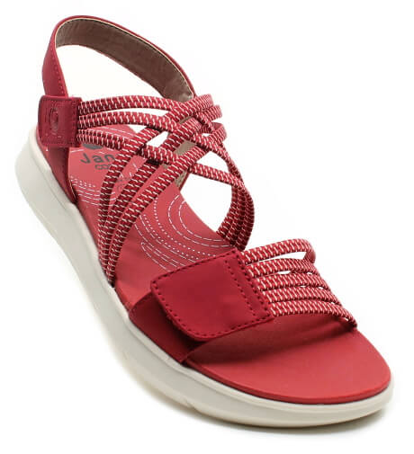 JANA 8-28766-42 500 red, dámské sandály vel.39