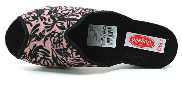 ROGALLO 29517 černá/růžová, dámská domácí obuv 