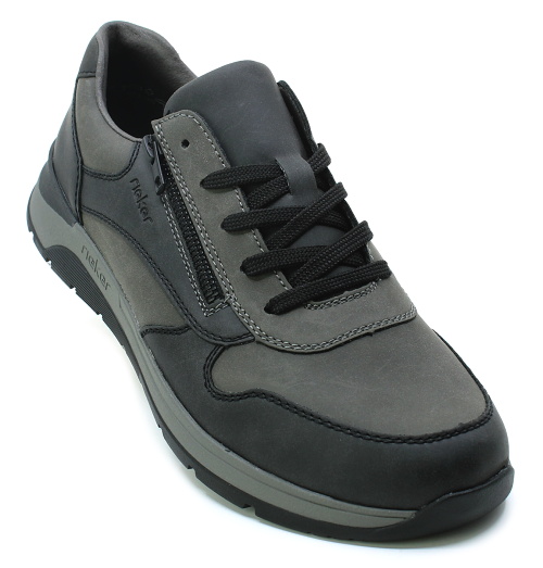 RIEKER 39608-45 grau kombi, pánské polobotky