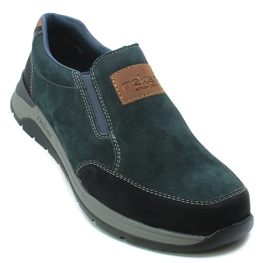 RIEKER 39657-14 blau, pánské mokasíny
