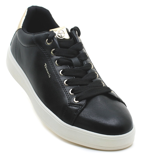 TAMARIS 1-23720-43 048 black/gold, dámské tenisky