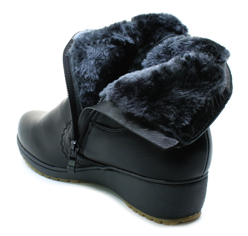 SCANDI 262-0119-A2 black, dámské polokozačky vel.38