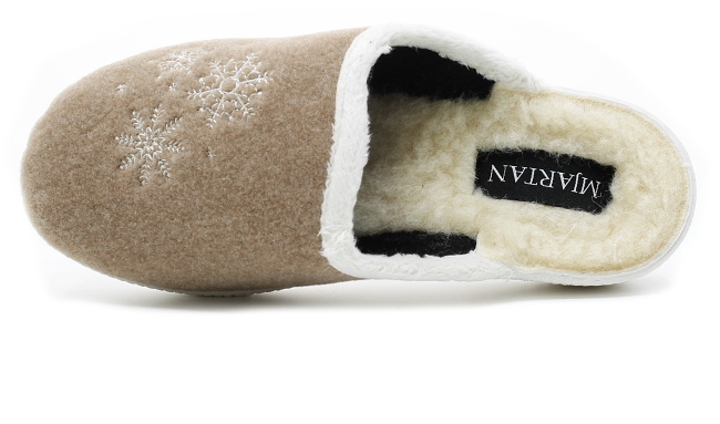 MJARTAN 7057 T12-109-B béžové, dámská domácí obuv 
