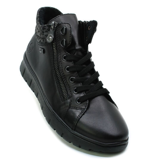 RIEKER N1305-00 black, dámská kotníková obuv