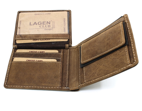 LAGEN 5097/C – pánská kožená peněženka hnědá