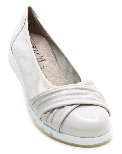 CAPRICE 9-22118-44 170 offwhite nappa, dámské baleríny vel.41