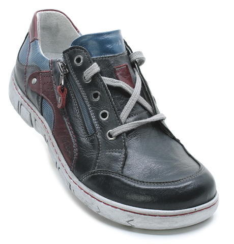 KACPER 2-1405 678+251P+729 szary/czerwony, dámské polobotky vel.39