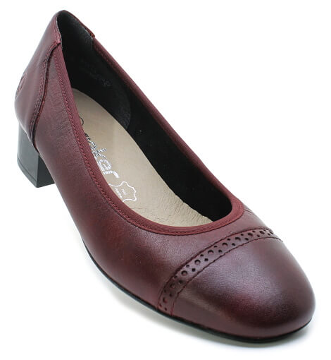 RIEKER 43450-35 red, dámské lodičky vel.38