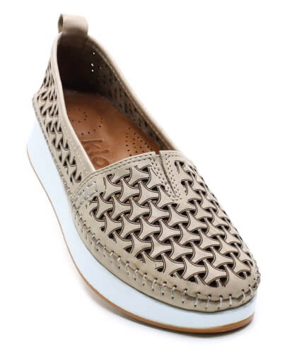 KLOP 014 52L-83 scissors béžové, dámské mokasíny vel.38