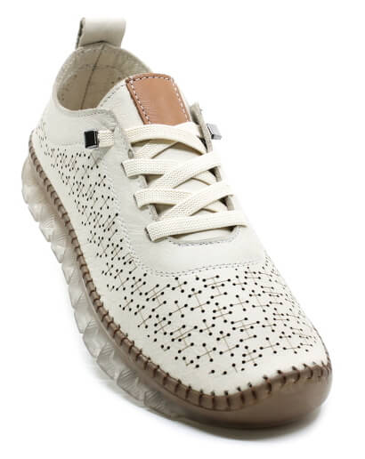 KLOP 125 AZR71 kreme-taba béžové, dámské polobotky vel.40