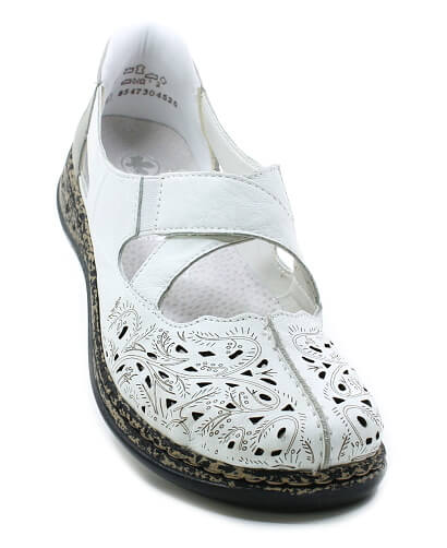 RIEKER 46352-80 white, dámské baleríny vel.41