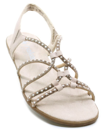 RIEKER 64270-90 bronze, dámské sandály vel.37